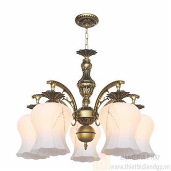 Đèn chùm cổ điển Ø550*H450+400, E27*5 lamp NC 8068/5
